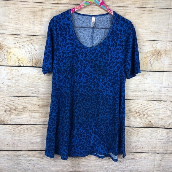 LuLaRoe blue Perfect tee size S // 0139 - Picture 1 of 6